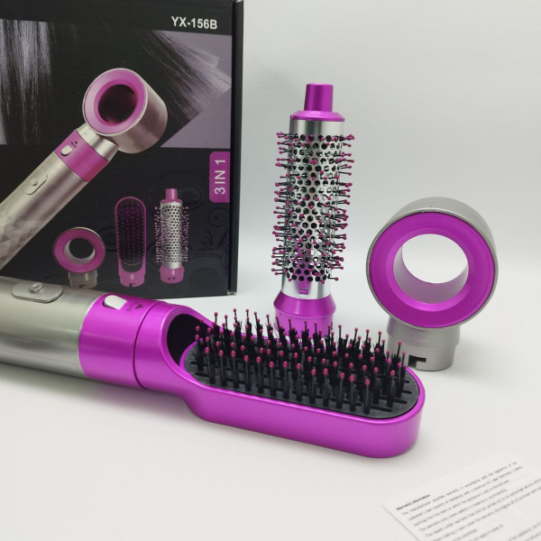 Стайлер для волос с тремя насадками 3в1 Hot Air Styler / Профессиональный фен / Подарочный набор 3в1